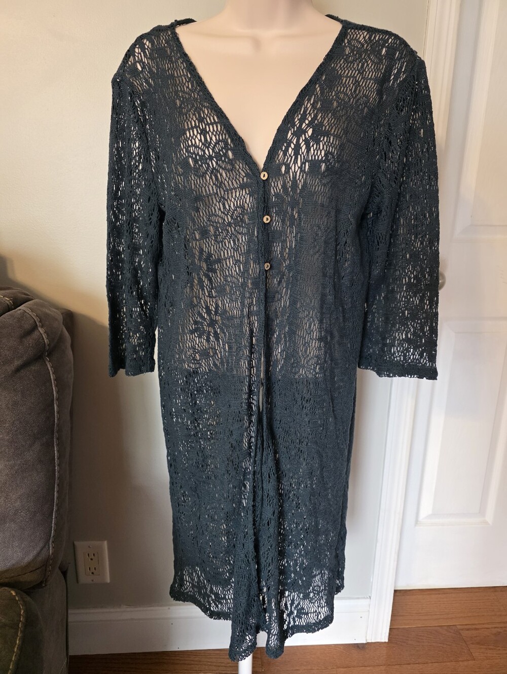 Maurices Crochet Duster Cardigan